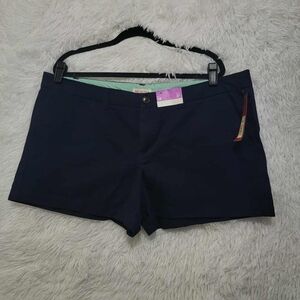 Merona Navy Women's Bermudas 3" Womens Size 18 Nwt